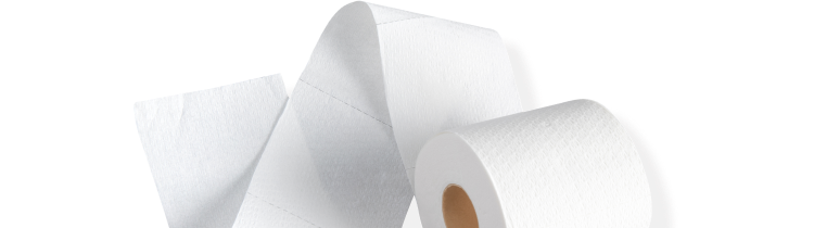 A roll of toilet paper