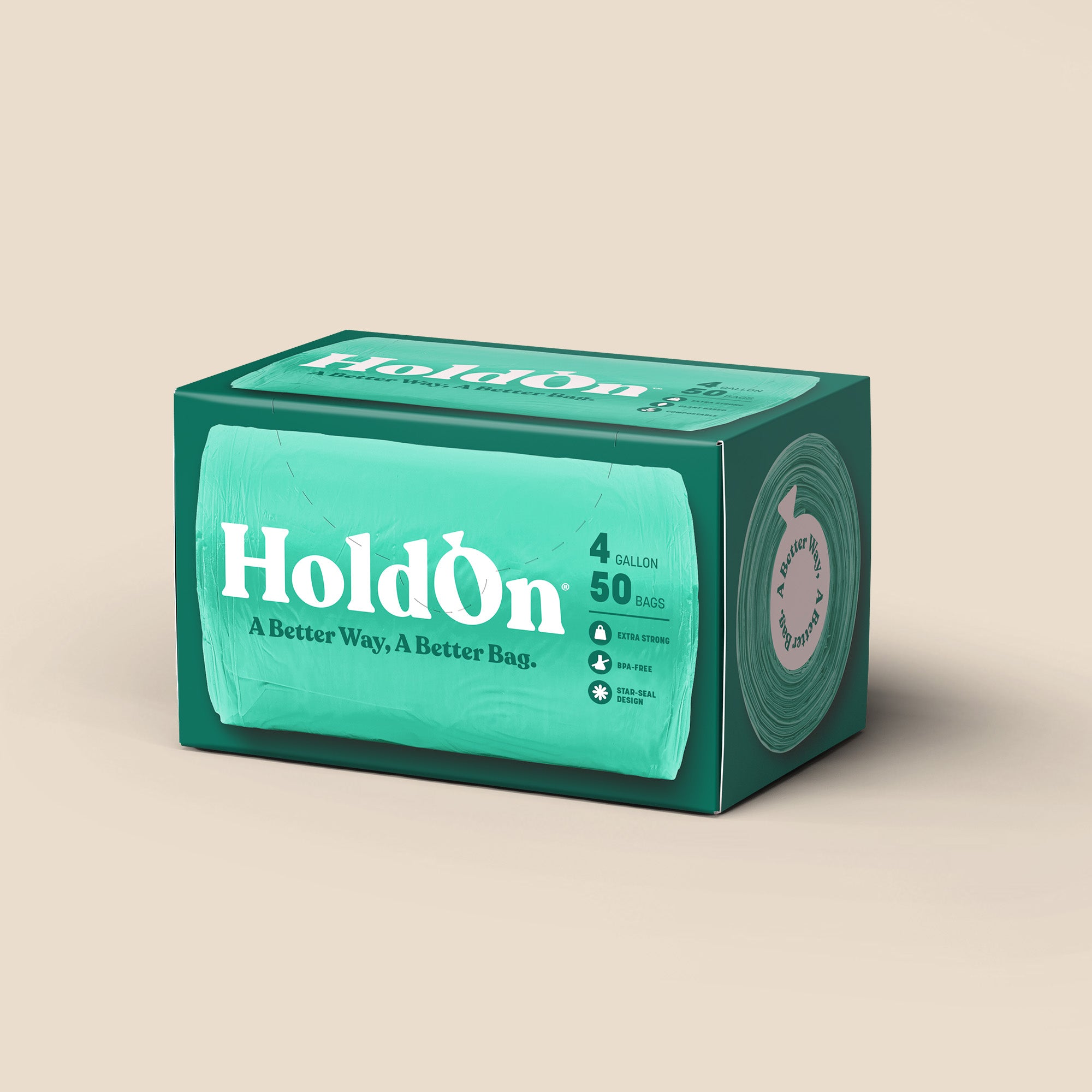 HoldOn Bags Compostable Small Space Trash Bags - 4gal/30ct - Thumbnail 3