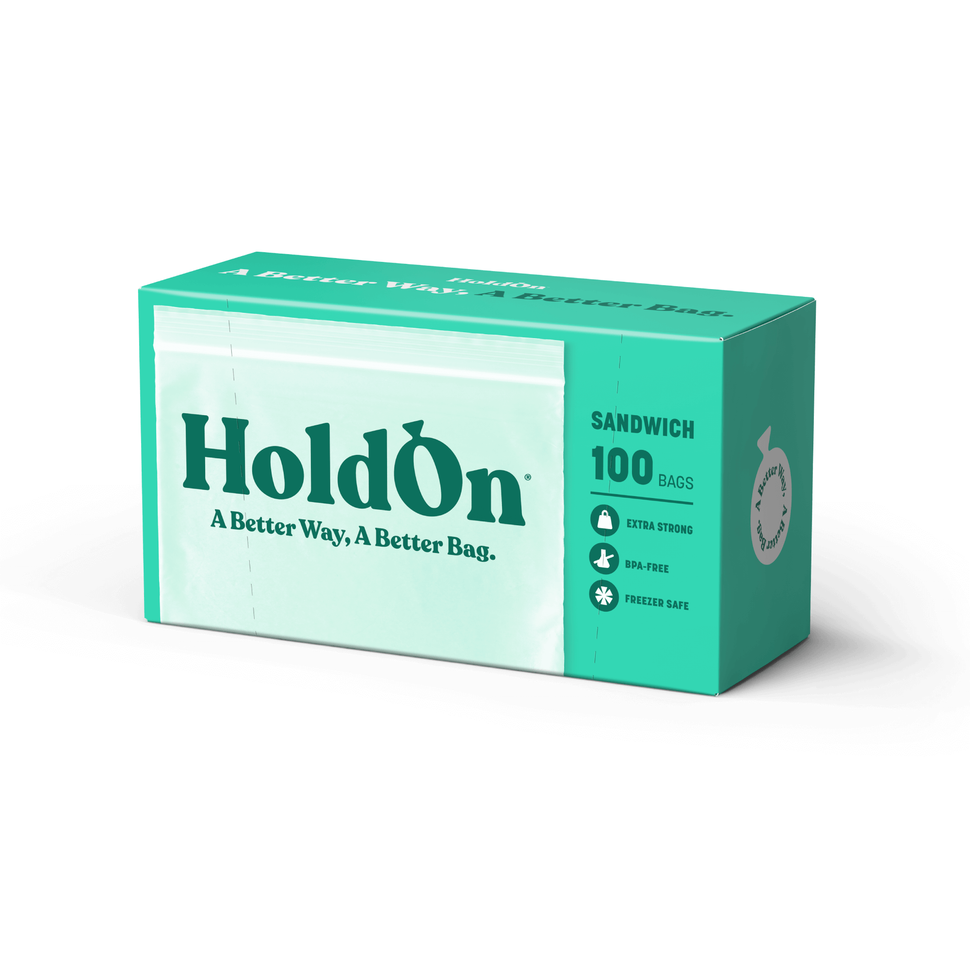 HoldOn Compostable Zipseal Sandwich Bags